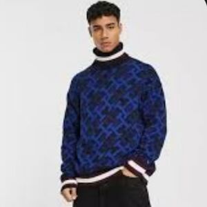 SALE 🛑 Tommy Hilfiger Monogram Roll Neck Sweater XXL NEW WITH TAGS
